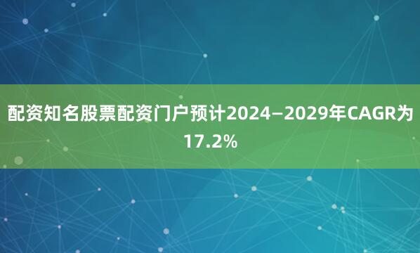 配资知名股票配资门户预计2024—2029年CAGR为17.2%